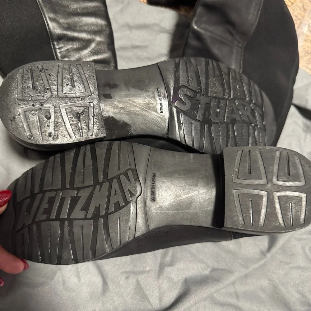 Stuart Weitzman 5050 Boot Black Leather size 5 - Picture 6 of 8